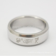 Custom Your Logo Acero Inoxidable Signingful Silver Engagement Ring For Lover